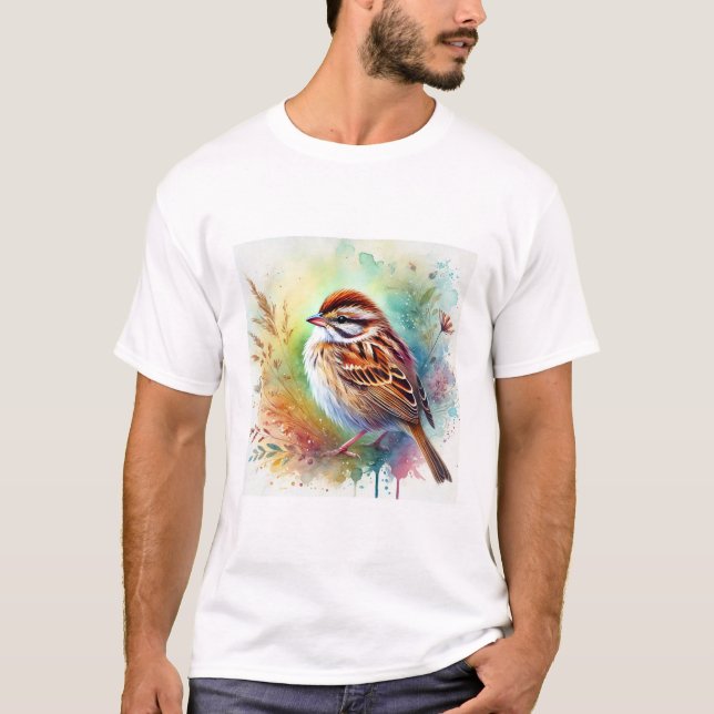Camiseta Swamp sparrow 220924AREF117 - Watercolor (Frente)