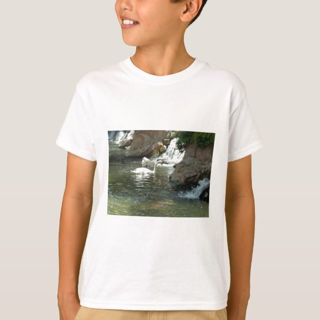 Camiseta Swan branco bonito (Frente)