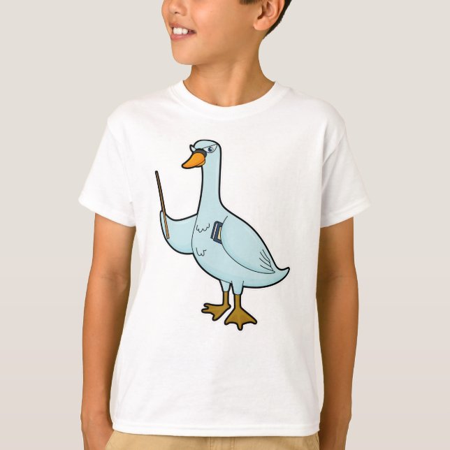 Camiseta Swan como professor com livro e ponteiro (Frente)