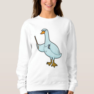 Camiseta Swan como professor com livro e ponteiro