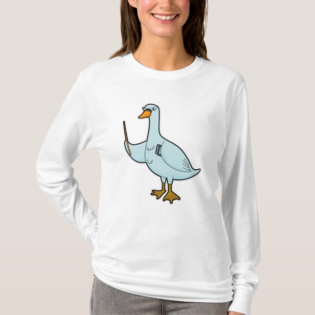 Camiseta Swan como professor com livro e ponteiro (Frente)