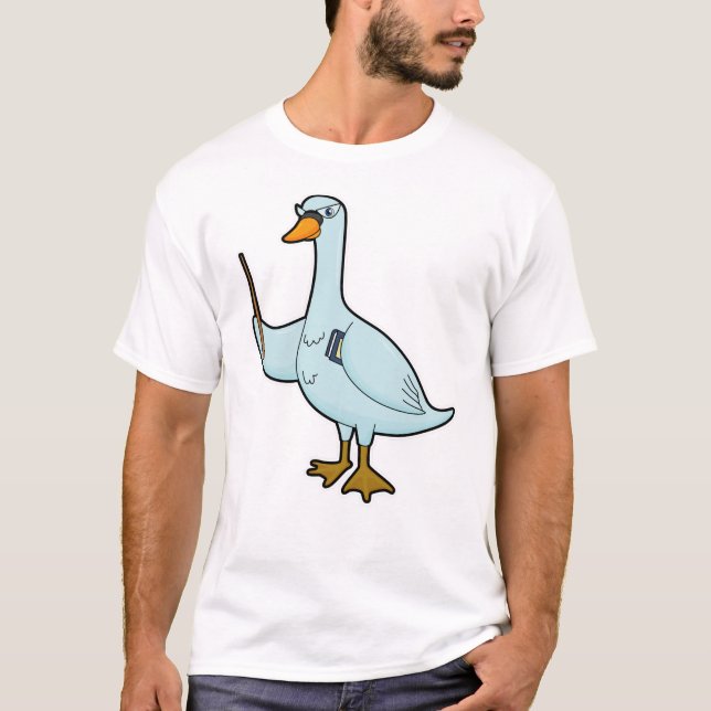 Camiseta Swan como professor com livro e ponteiro (Frente)
