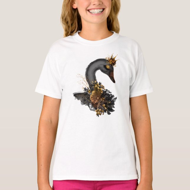 Camiseta Swan Negro (Frente)