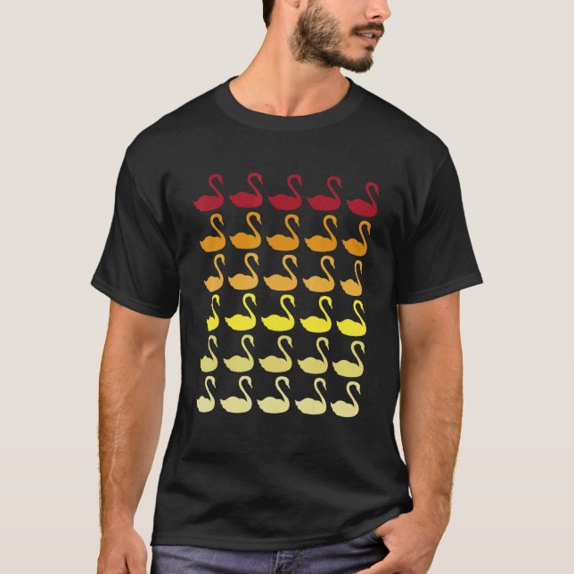 Camiseta Swan Retro Animal Patterno (Frente)