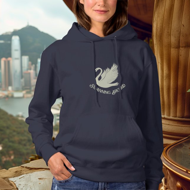 Camiseta Swanning - Elegante Cream Swan (Criador carregado)