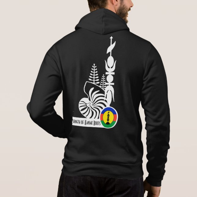Camiseta Sweat à capuche Strength of Kanak Roots (Verso)
