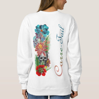 Camiseta Sweat cranes et fleurs