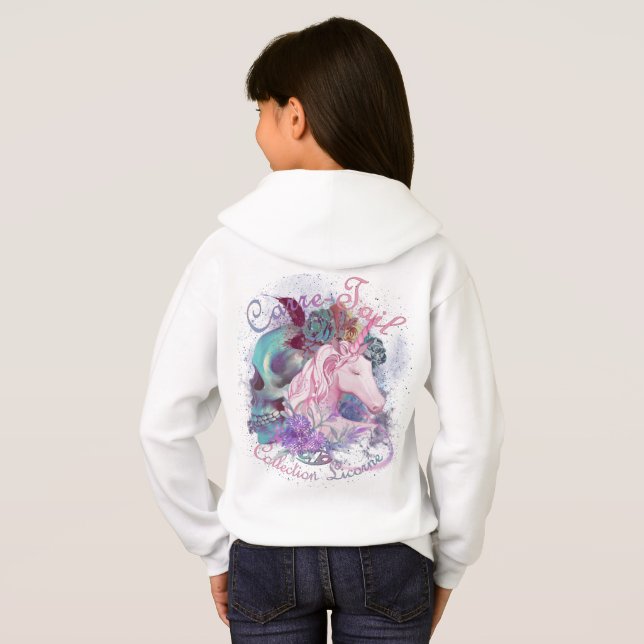Camiseta sweat fille licorne (Parte Traseira Completa)