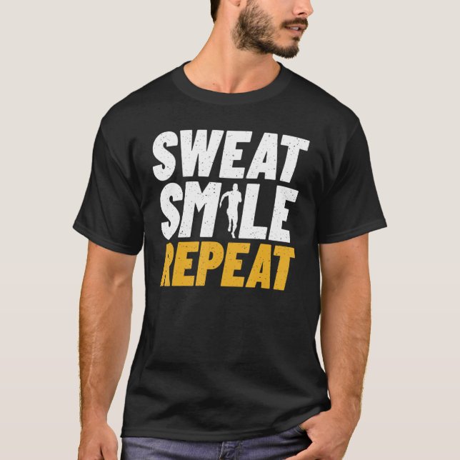 Camiseta Sweat Smile Repeat Marathon Runner (Frente)