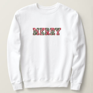 Camiseta Sweater Natal - Estilo universitário, Tartan