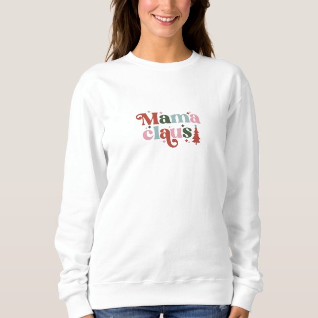Camiseta Sweater Women - Mama Claus (Frente)