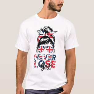 Camiseta Sweatshirt American Mama NUNCA TRUMP Flag American