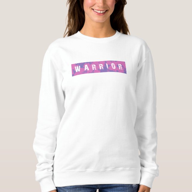 Camiseta Sweatshirt básica de manga comprida da mulher guer (Frente)