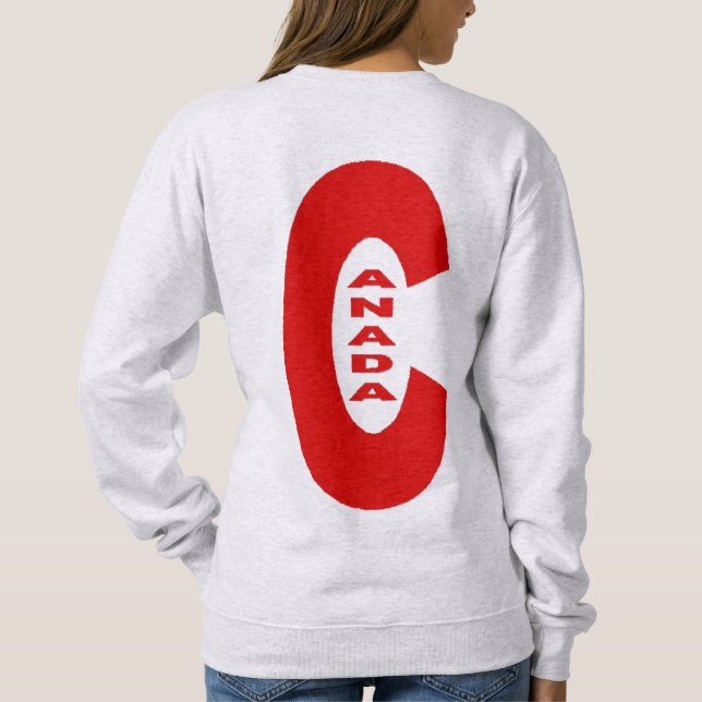 Camiseta Sweatshirt cendre dos femme  DESIGN  CANADA  (Verso)