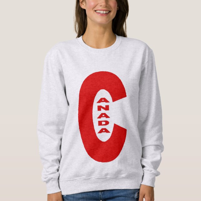 Camiseta Sweatshirt cendre femme  DESIGN  CANADA  (Frente)