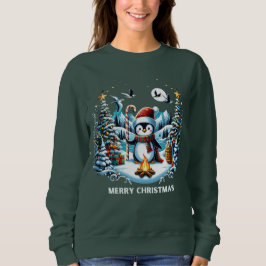 Camiseta Sweatshirt De Cuada De Pinguim De Inverno