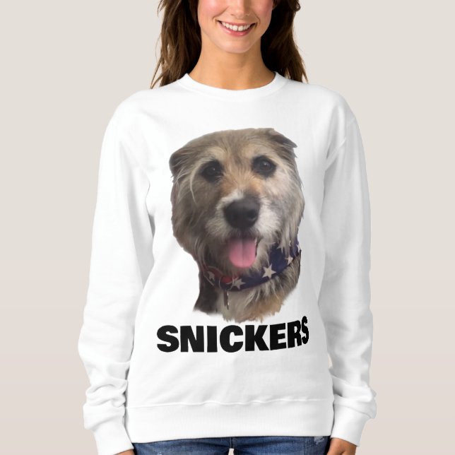 CAMISETA SWEATSHIRT DE SNICKERS FEMININO (Frente)