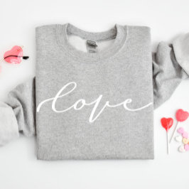 Camiseta Sweatshirt do dia do Namorados de Script de Amor