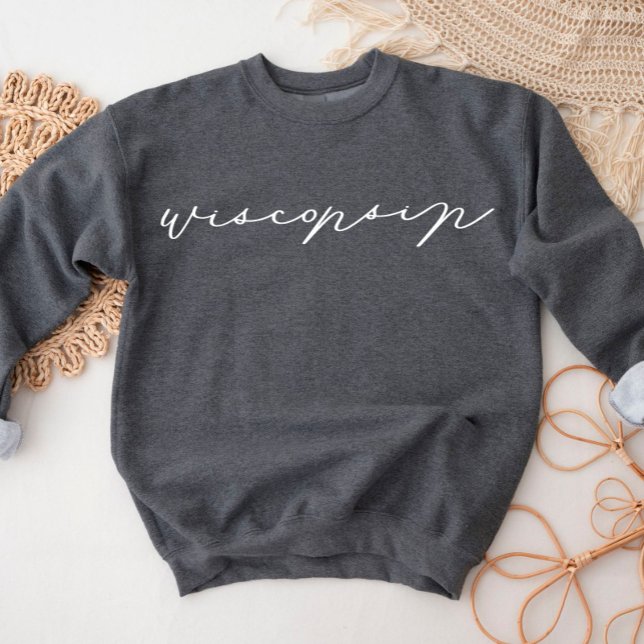 Camiseta Sweatshirt do Wisconsin Script State Women (Criador carregado)