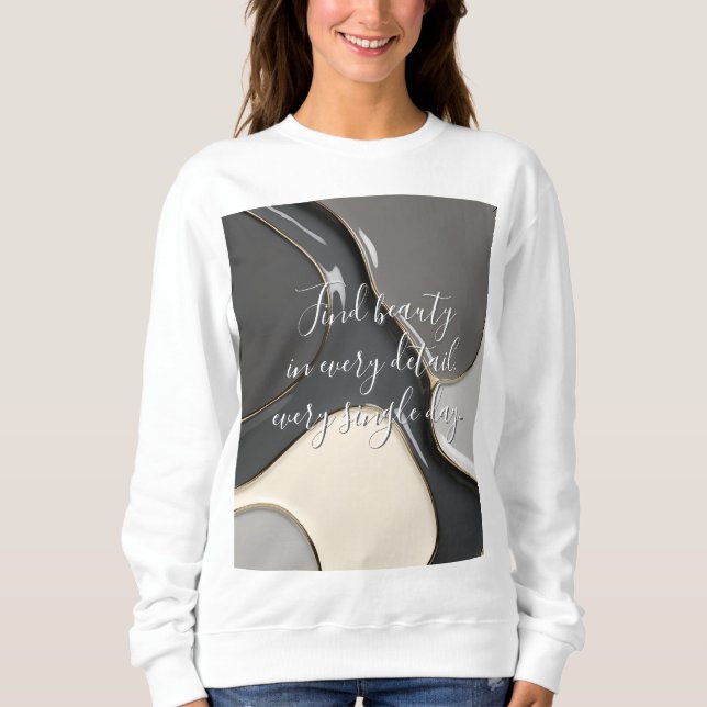 Camiseta Sweatshirt em na moda gráfico (Frente)