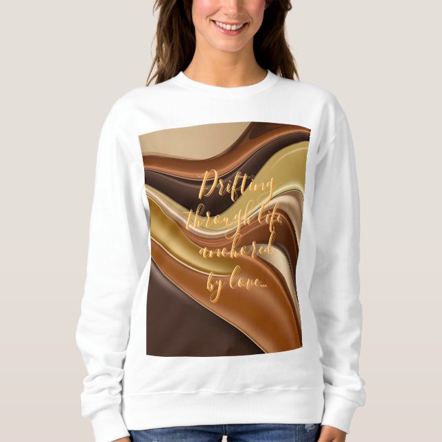 Camiseta Sweatshirt em na moda gráfico (Frente)
