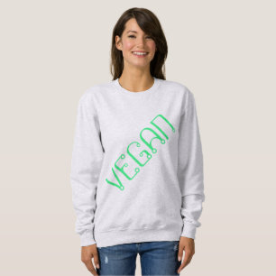 Camiseta Sweatshirt feminina "VEGAN" Diagonal