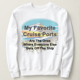Camiseta SWEATSHIRT FEMININO - Meus Portos de Cruzeiro Favo