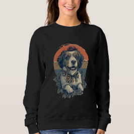 Camiseta "Sweatshirt feminino Vintage Dog Style