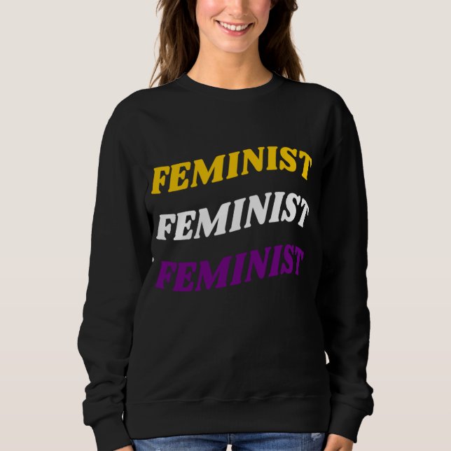 Camiseta Sweatshirt Feminista dos EUA (Frente)