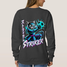 Camiseta Sweatshirt Feroz do Samurai Gato para Mulheres