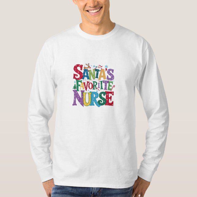 Camiseta Sweatshirt, Hoodie - Papais noeis de Enfermeira (Frente)