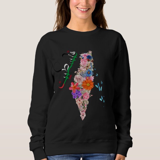 Camiseta Sweatshirt Livre da Palestina - Roupa palestiniano (Frente)