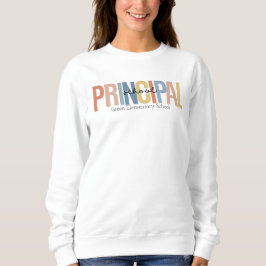Camiseta Sweatshirt Principal Da Escola Personalizada