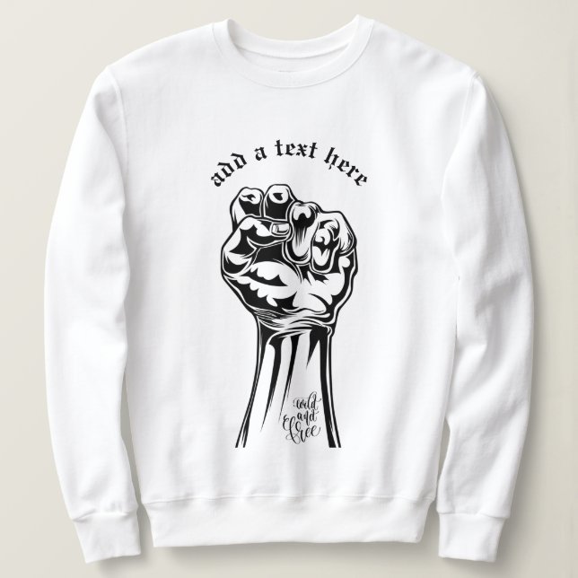 Camiseta Sweatshirt selvagem e livre (Frente do Design)