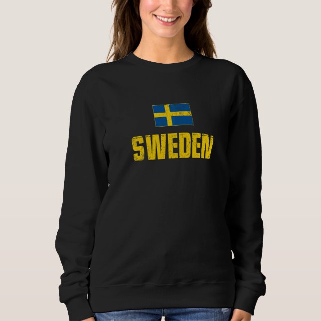 Camiseta Sweden Flag Swedish Sverige Svenska Stockholm Nors (Frente)