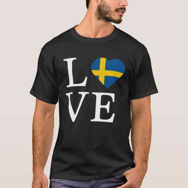 Camiseta Sweden Flag Travel Vacation to Cute Swedish and Sc (Frente)