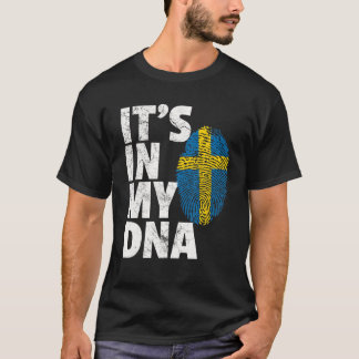 Camiseta Swedish Sweden Flag IT's IN MY DNA Christmas Gift