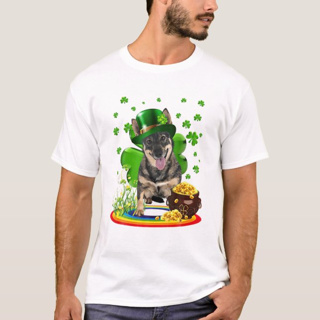 Camiseta Swedish Vallhund St Patricks Day (Frente)