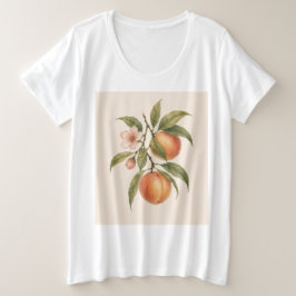 Camiseta Sweet as a Peach | Vintage Peach Botanical Design