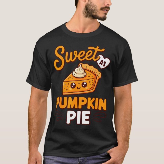 Camiseta Sweet As Pumpkin E Shirt Adult Kids Men Women Than (Frente)