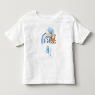 Camiseta Sweet Bear & Colorful Balloons – Cute Design 🧸🎈