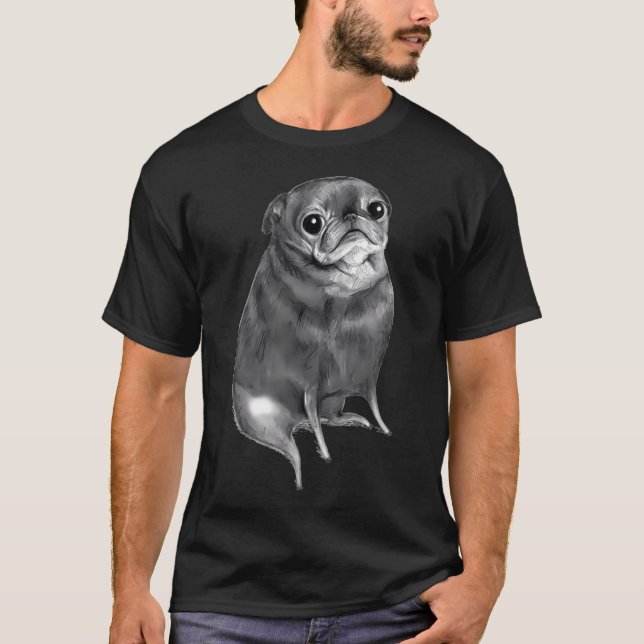 Camiseta Sweet Black Pug (Frente)