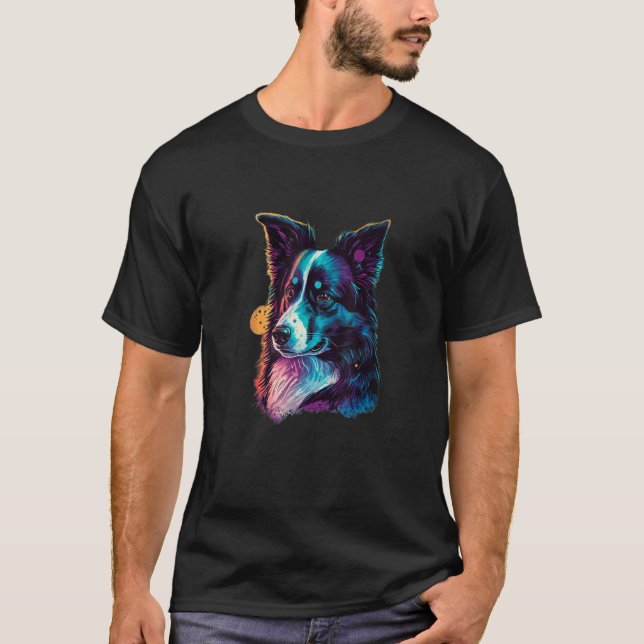 Camiseta Sweet Border Collie Dog Portrait_8 (Frente)