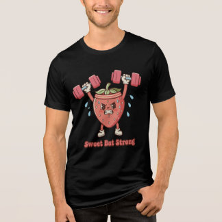Camiseta Sweet But Strong – Strawberry Gym Cartoon