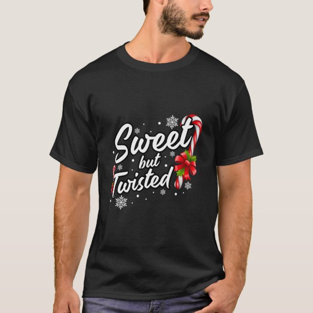 Camiseta Sweet But Twisted Candy Cane (Frente)