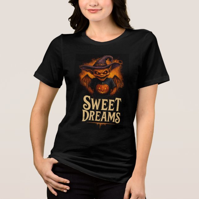 Camiseta Sweet Dreams Creepy Goblin Design (Frente)