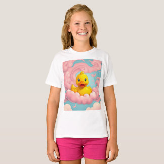 Camiseta Sweet Duckling on Pink Clouds Birthday