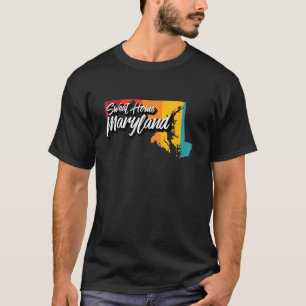 Camiseta Sweet Home Maryland Retro 70s Maryland State Art