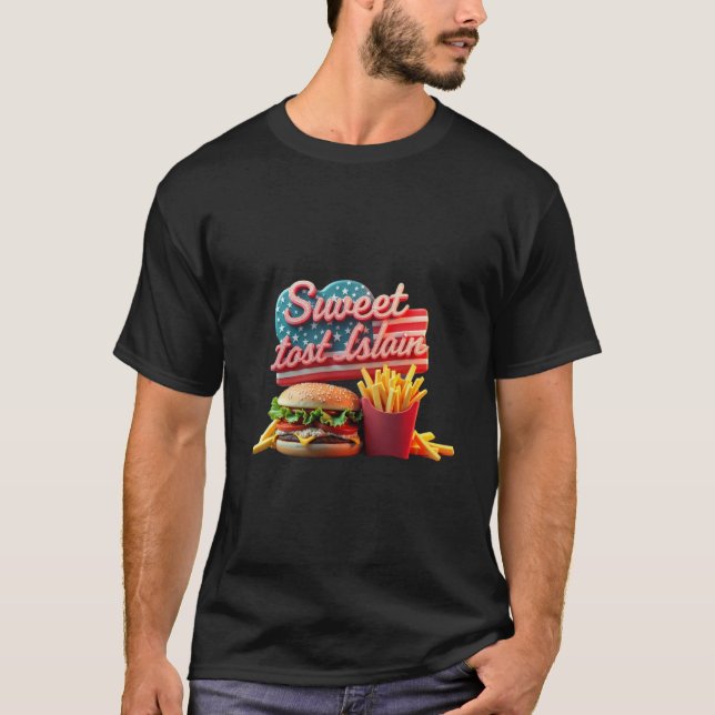 Camiseta  “Sweet Land of Liberty & Extra Fries”  (Frente)