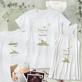 Camiseta Sweet Mom to Be Bearly Wait Sage Green Baby Shower